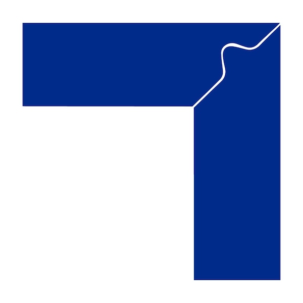 Superior Mark Floor Marking Corners, L Marker, 2in, Blue IN-40-510 - main